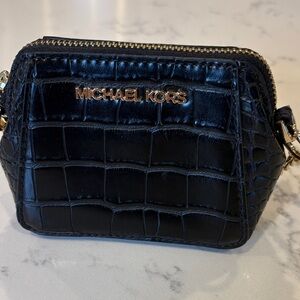 Michael Kors Midnight Croc-Embossed Mini Bag